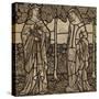 Guinevere and Iseult: Cartoon for Stained Glass-William Morris-Stretched Canvas