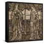 Guinevere and Iseult: Cartoon for Stained Glass-William Morris-Framed Stretched Canvas