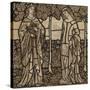 Guinevere and Iseult: Cartoon for Stained Glass-William Morris-Stretched Canvas