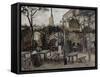 Guinguette à Montmartre :"Le Billard en bois"devenu"La bonne franquette"-Vincent van Gogh-Framed Stretched Canvas