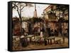 Guinguette in Montmartre: the Wooden Billiard Table Became La Bonne Franquette, 1886 (Oil on Canvas-Vincent van Gogh-Framed Stretched Canvas