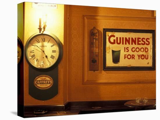 Guinness sign in pub, Dublin, Ireland-Alan Klehr-Stretched Canvas