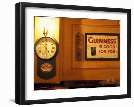 Guinness sign in pub, Dublin, Ireland-Alan Klehr-Framed Photographic Print