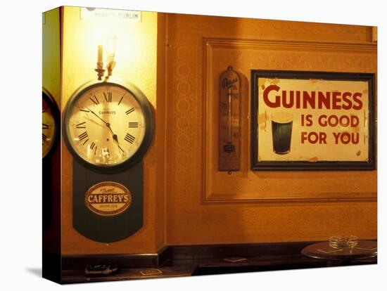 Guinness sign in pub, Dublin, Ireland-Alan Klehr-Stretched Canvas