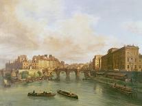 The Pont Neuf, Ile De La Cite, Paris Mint and Conti Quay, 1832-Guiseppe Canella-Giclee Print