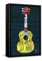 Guitar 2-Design Turnpike-Framed Stretched Canvas