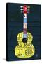 Guitar 2-Design Turnpike-Stretched Canvas