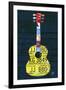 Guitar 2-Design Turnpike-Framed Giclee Print
