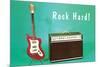 Guitar & Amp - Rock Hard!-null-Mounted Premium Giclee Print