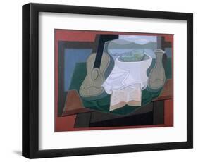 Guitar and Fruitbowl-Juan Gris-Framed Premium Giclee Print