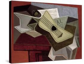 Guitar and Newspaper, 1925-Juan Gris-Stretched Canvas