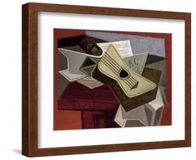 Guitar and Newspaper, 1925-Juan Gris-Framed Giclee Print