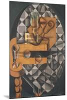 Guitar, Bottle, and Glass, 1914-Juan Gris-Mounted Giclee Print