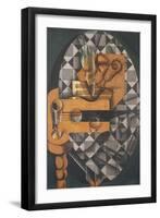 Guitar, Bottle, and Glass, 1914-Juan Gris-Framed Giclee Print