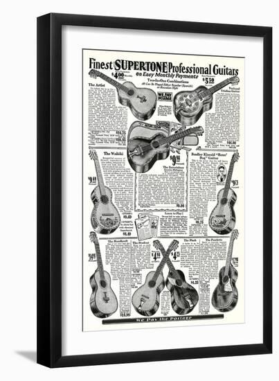 Guitar Catalog-null-Framed Art Print