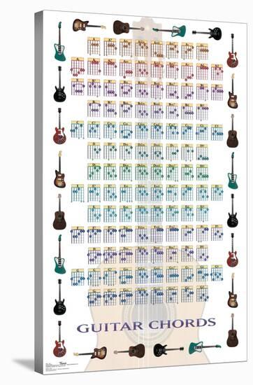 Guitar Chords II - Learn to Play Guitar-Trends International-Stretched Canvas
