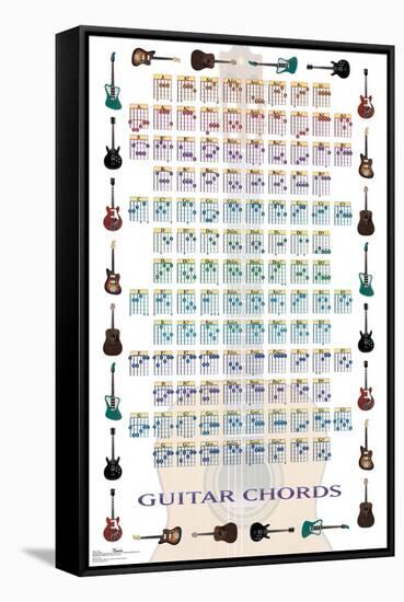 Guitar Chords II - Learn to Play Guitar-Trends International-Framed Stretched Canvas