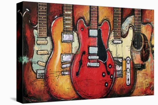 Guitar Collage-Bruce Langton-Stretched Canvas