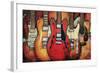 Guitar Collage-Bruce Langton-Framed Art Print