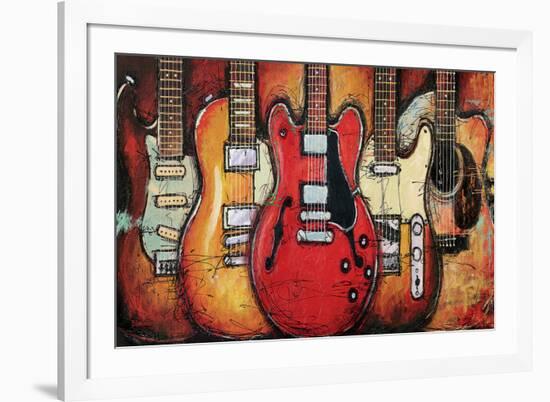 Guitar Collage-Bruce Langton-Framed Art Print