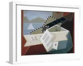 Guitar Facing the Sea-Juan Gris-Framed Art Print