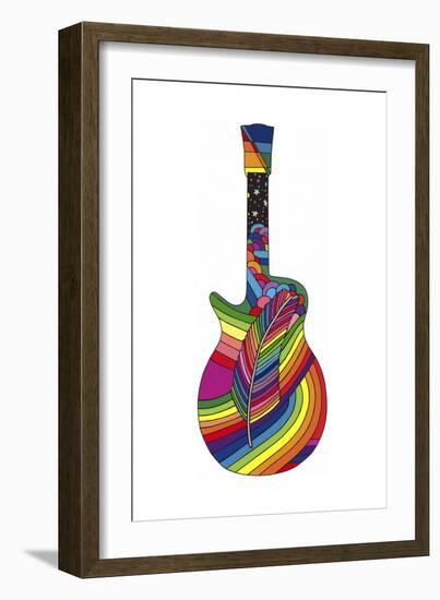 Guitar Feather-Howie Green-Framed Giclee Print