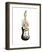 Guitar Foliage II-Annie Warren-Framed Art Print