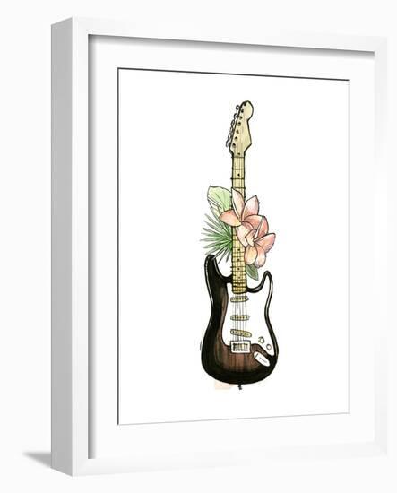 Guitar Foliage II-Annie Warren-Framed Art Print