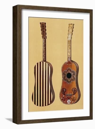 Guitar Inlaid with Mother-of-pearl, from 'Musical Instruments'-Alfred James Hipkins-Framed Giclee Print