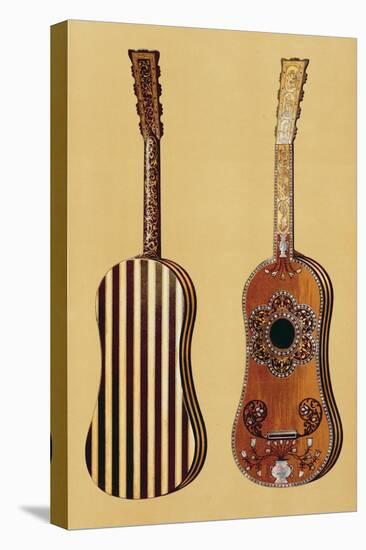 Guitar Inlaid with Mother-of-pearl, from 'Musical Instruments'-Alfred James Hipkins-Stretched Canvas