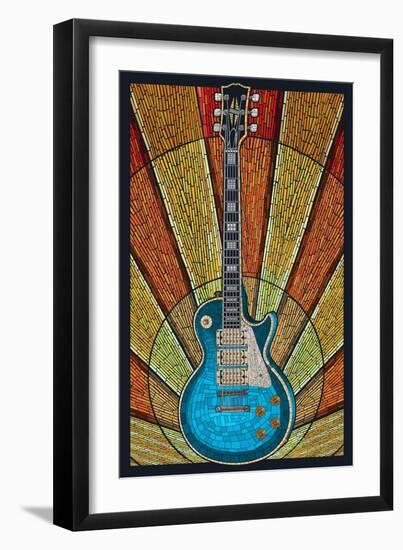Guitar - Mosaic-Lantern Press-Framed Art Print