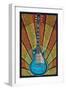 Guitar - Mosaic-Lantern Press-Framed Art Print