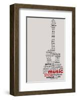 Guitar Music Poster-null-Framed Art Print