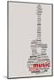 Guitar Music Poster-null-Mounted Art Print