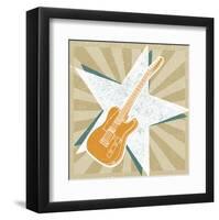 Guitar No. 1 Carnival Style-John W^ Golden-Framed Art Print