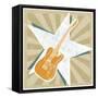 Guitar No. 1 Carnival Style-John W Golden-Framed Stretched Canvas