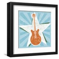 Guitar No. 2 Carnival Style-John W^ Golden-Framed Art Print