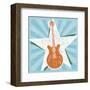 Guitar No. 2 Carnival Style-John W^ Golden-Framed Art Print