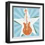 Guitar No. 2 Carnival Style-John W^ Golden-Framed Giclee Print