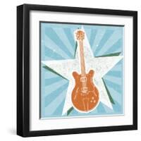 Guitar No. 2 Carnival Style-John W^ Golden-Framed Giclee Print