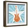 Guitar No. 2 Carnival Style-John W^ Golden-Framed Giclee Print