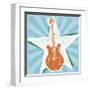 Guitar No. 2 Carnival Style-John W^ Golden-Framed Giclee Print