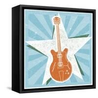 Guitar No. 2 Carnival Style-John W Golden-Framed Stretched Canvas