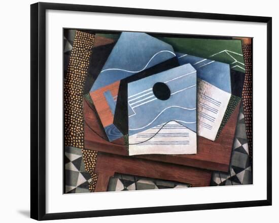 Guitar on a Table, 1915-Juan Gris-Framed Giclee Print