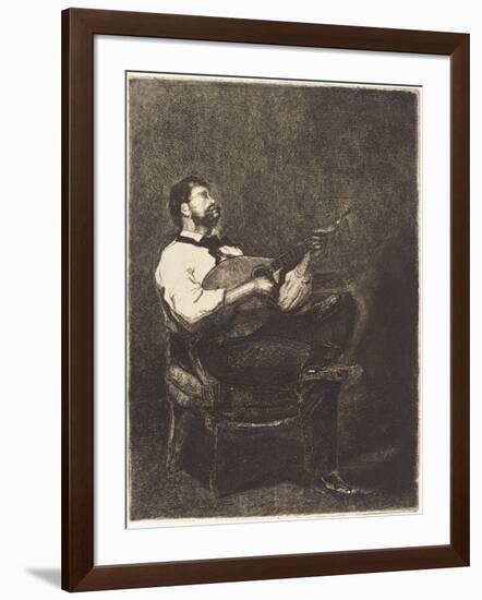 Guitar Player , 1861-Francois Bonvin-Framed Giclee Print