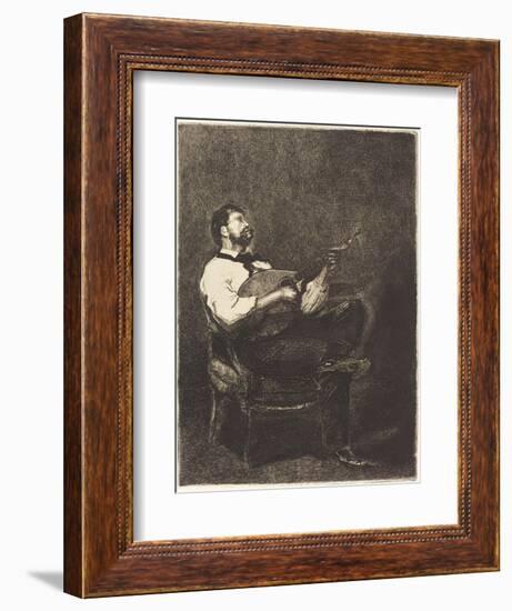 Guitar Player , 1861-Francois Bonvin-Framed Giclee Print