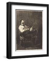 Guitar Player , 1861-Francois Bonvin-Framed Giclee Print