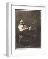 Guitar Player , 1861-Francois Bonvin-Framed Giclee Print