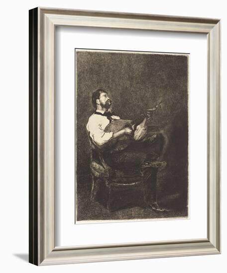 Guitar Player , 1861-Francois Bonvin-Framed Giclee Print