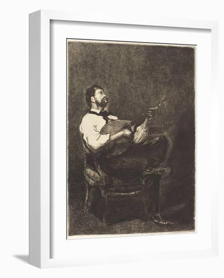 Guitar Player , 1861-Francois Bonvin-Framed Giclee Print